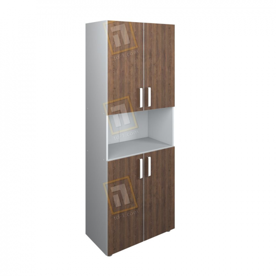 Шкаф высокий с двумя комплектами малых дверей