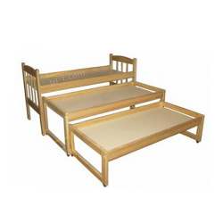 Кровать детская трехярусная из массива, Модель 95