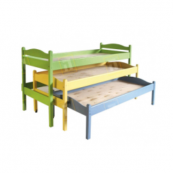 Кровать детская трехярусная из массива, Модель 9